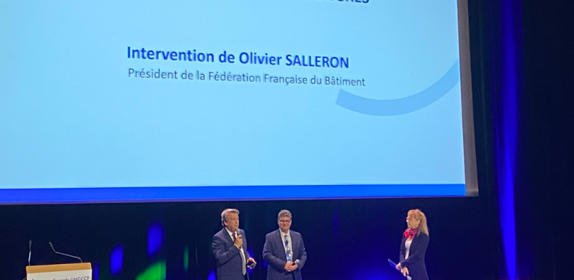 Olivier Salleron, président de la FFB, et Pascal Housset, président de l'UMGCCP